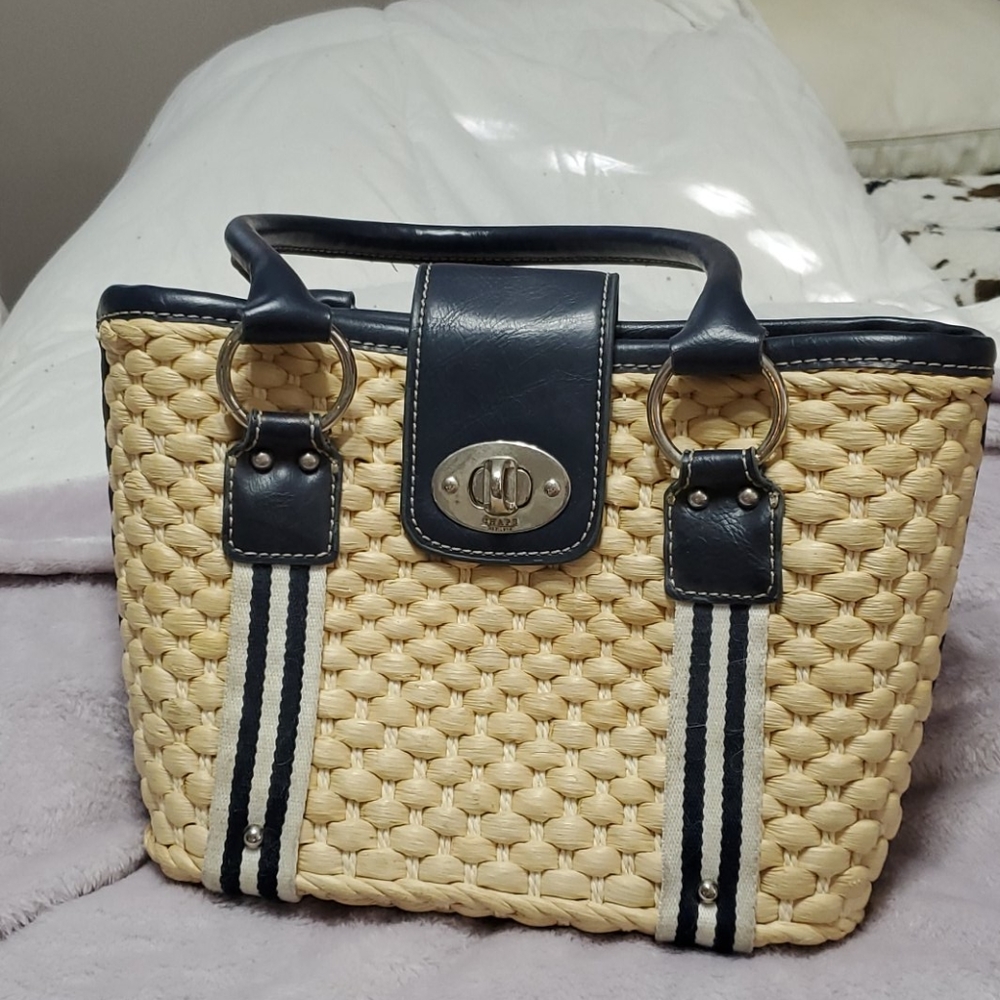 Chaps straw summer purse